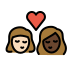 1F469 1F3FB 200D 2764 FE0F 200D 1F48B 200D 1F469 1F3FF Smiley – OpenMoji