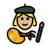 1F469 1F3FC 200D 1F3A8 Smiley – OpenMoji