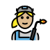 1F469 1F3FC 200D 1F3ED Smiley – OpenMoji