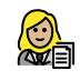1F469 1F3FC 200D 1F4BC Smiley – OpenMoji
