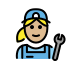 1F469 1F3FC 200D 1F527 Smiley – OpenMoji