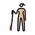 1F469 1F3FC 200D 1F9AF Smiley – OpenMoji