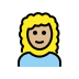 1F469 1F3FC 200D 1F9B1 Smiley – OpenMoji