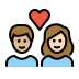 1F469 1F3FC 200D 2764 FE0F 200D 1F468 1F3FB Smiley – OpenMoji