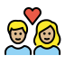 1F469 1F3FC 200D 2764 FE0F 200D 1F468 1F3FC Smiley – OpenMoji