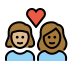 1F469 1F3FC 200D 2764 FE0F 200D 1F469 1F3FE Smiley – OpenMoji