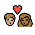 1F469 1F3FC 200D 2764 FE0F 200D 1F48B 200D 1F468 1F3FE Smiley – OpenMoji