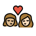 1F469 1F3FC 200D 2764 FE0F 200D 1F48B 200D 1F469 1F3FB Smiley – OpenMoji