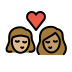 1F469 1F3FC 200D 2764 FE0F 200D 1F48B 200D 1F469 1F3FD Smiley – OpenMoji