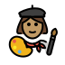 1F469 1F3FD 200D 1F3A8 Smiley – OpenMoji