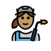 1F469 1F3FD 200D 1F3ED Smiley – OpenMoji