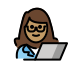 1F469 1F3FD 200D 1F4BB Smiley – OpenMoji