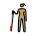 1F469 1F3FD 200D 1F9AF Smiley – OpenMoji