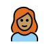 1F469 1F3FD 200D 1F9B0 Smiley – OpenMoji