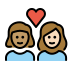 1F469 1F3FD 200D 2764 FE0F 200D 1F469 1F3FB Smiley – OpenMoji