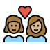 1F469 1F3FD 200D 2764 FE0F 200D 1F469 1F3FC Smiley – OpenMoji