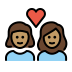 1F469 1F3FD 200D 2764 FE0F 200D 1F469 1F3FD Smiley – OpenMoji