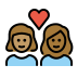 1F469 1F3FD 200D 2764 FE0F 200D 1F469 1F3FE Smiley – OpenMoji