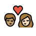 1F469 1F3FD 200D 2764 FE0F 200D 1F48B 200D 1F468 1F3FB Smiley – OpenMoji