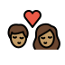 1F469 1F3FD 200D 2764 FE0F 200D 1F48B 200D 1F468 1F3FD Smiley – OpenMoji