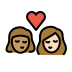 1F469 1F3FD 200D 2764 FE0F 200D 1F48B 200D 1F469 1F3FB Smiley – OpenMoji
