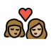 1F469 1F3FD 200D 2764 FE0F 200D 1F48B 200D 1F469 1F3FC Smiley – OpenMoji