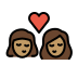 1F469 1F3FD 200D 2764 FE0F 200D 1F48B 200D 1F469 1F3FD Smiley – OpenMoji