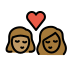 1F469 1F3FD 200D 2764 FE0F 200D 1F48B 200D 1F469 1F3FE Smiley – OpenMoji