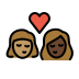 1F469 1F3FD 200D 2764 FE0F 200D 1F48B 200D 1F469 1F3FF Smiley – OpenMoji