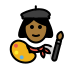 1F469 1F3FE 200D 1F3A8 Smiley – OpenMoji