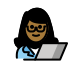1F469 1F3FE 200D 1F4BB Smiley – OpenMoji