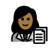 1F469 1F3FE 200D 1F4BC Smiley – OpenMoji
