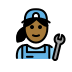 1F469 1F3FE 200D 1F527 Smiley – OpenMoji