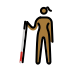 1F469 1F3FE 200D 1F9AF Smiley – OpenMoji