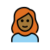1F469 1F3FE 200D 1F9B0 Smiley – OpenMoji