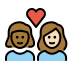 1F469 1F3FE 200D 2764 FE0F 200D 1F469 1F3FB Smiley – OpenMoji