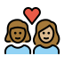 1F469 1F3FE 200D 2764 FE0F 200D 1F469 1F3FC Smiley – OpenMoji