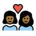 1F469 1F3FE 200D 2764 FE0F 200D 1F469 1F3FE Smiley – OpenMoji
