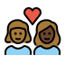 1F469 1F3FE 200D 2764 FE0F 200D 1F469 1F3FF Smiley – OpenMoji