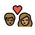 1F469 1F3FE 200D 2764 FE0F 200D 1F48B 200D 1F468 1F3FD Smiley – OpenMoji