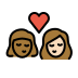 1F469 1F3FE 200D 2764 FE0F 200D 1F48B 200D 1F469 1F3FB Smiley – OpenMoji