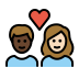 1F469 1F3FF 200D 2764 FE0F 200D 1F468 1F3FB Smiley – OpenMoji