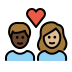 1F469 1F3FF 200D 2764 FE0F 200D 1F468 1F3FC Smiley – OpenMoji