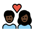 1F469 1F3FF 200D 2764 FE0F 200D 1F468 1F3FF Smiley – OpenMoji