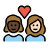 1F469 1F3FF 200D 2764 FE0F 200D 1F469 1F3FB Smiley – OpenMoji