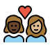 1F469 1F3FF 200D 2764 FE0F 200D 1F469 1F3FC Smiley – OpenMoji