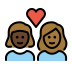 1F469 1F3FF 200D 2764 FE0F 200D 1F469 1F3FE Smiley – OpenMoji