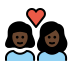 1F469 1F3FF 200D 2764 FE0F 200D 1F469 1F3FF Smiley – OpenMoji