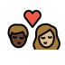 1F469 1F3FF 200D 2764 FE0F 200D 1F48B 200D 1F468 1F3FC Smiley – OpenMoji