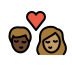 1F469 1F3FF 200D 2764 FE0F 200D 1F48B 200D 1F468 1F3FD Smiley – OpenMoji